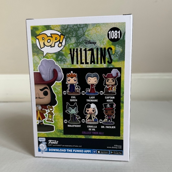 NEW! Funko Pop! Disney Villains Captain Hook #1081. - Picture 4 of 10